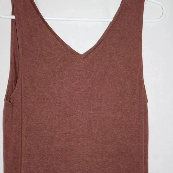 Nordstrom Medium Brown Knit V-Neck Dress Modest NWOT - Picture 8 of 15